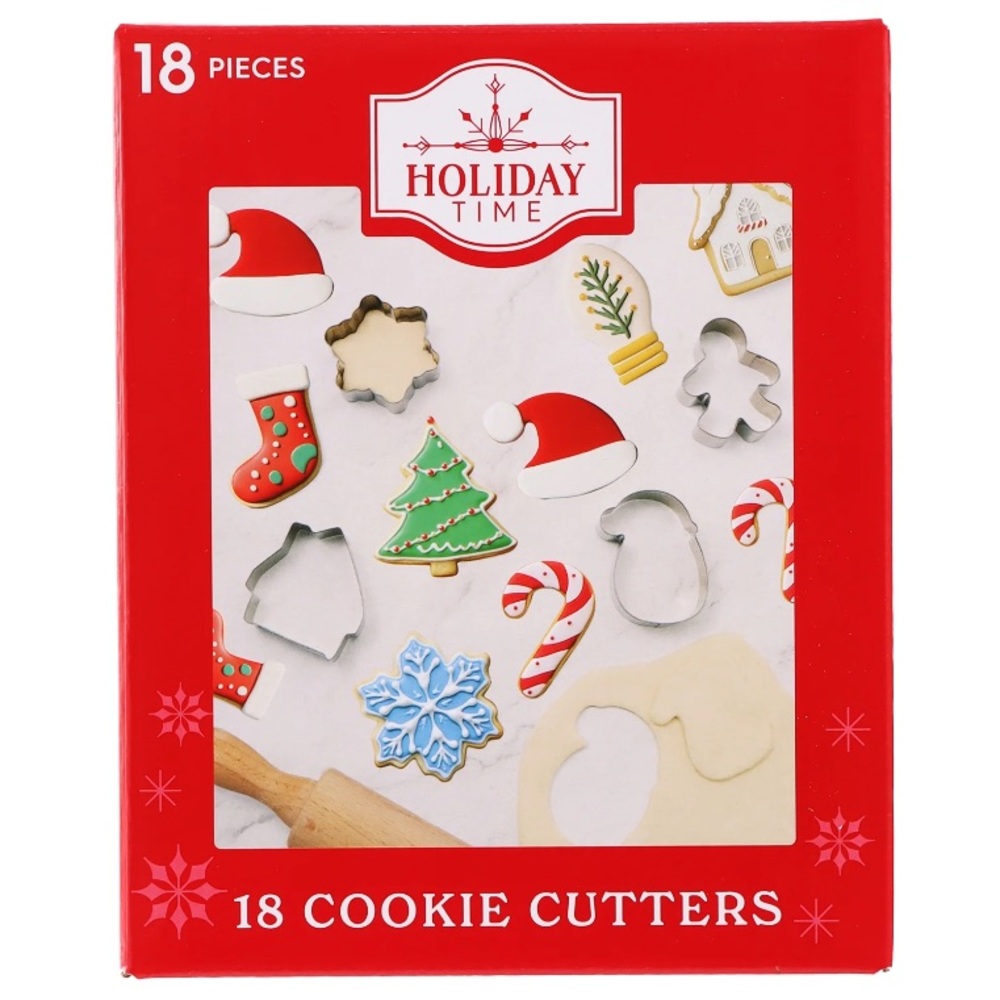Metal Christmas Cookie Cutters, 18 Count